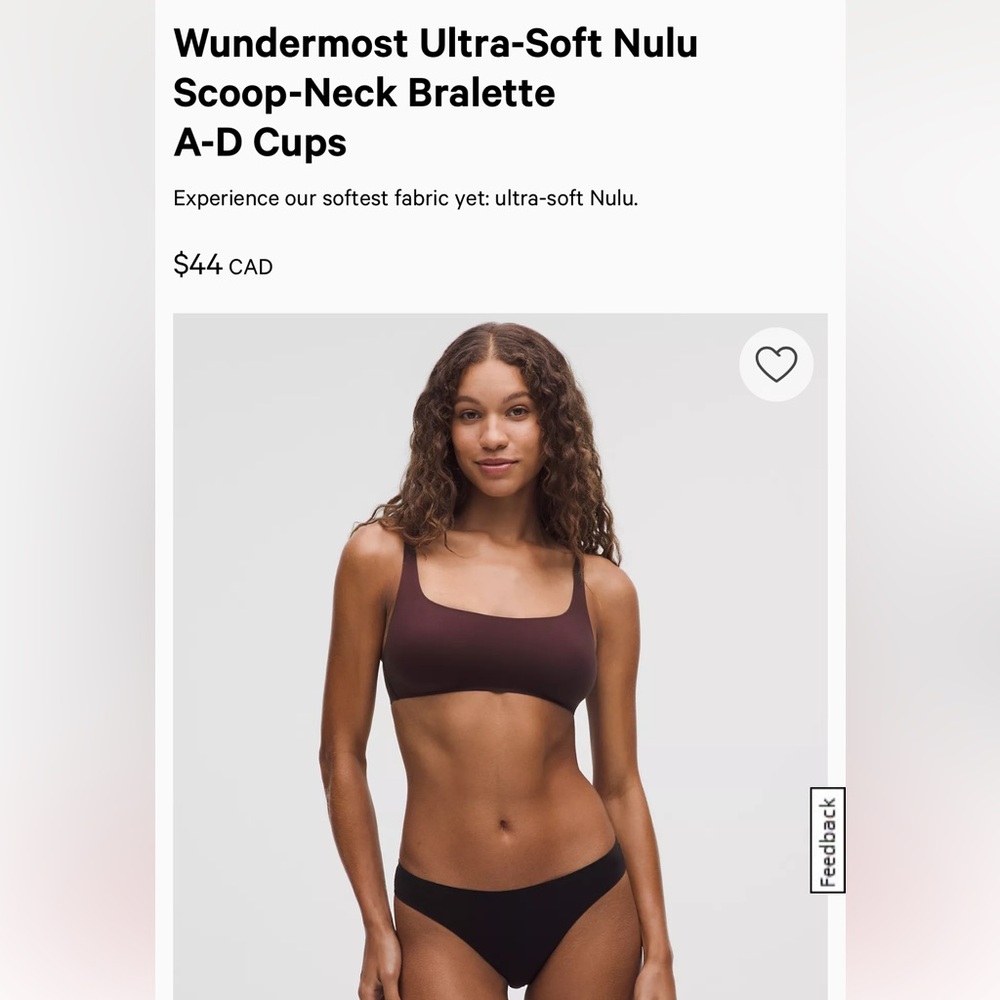 Lululemon nulu scoop neck bralette